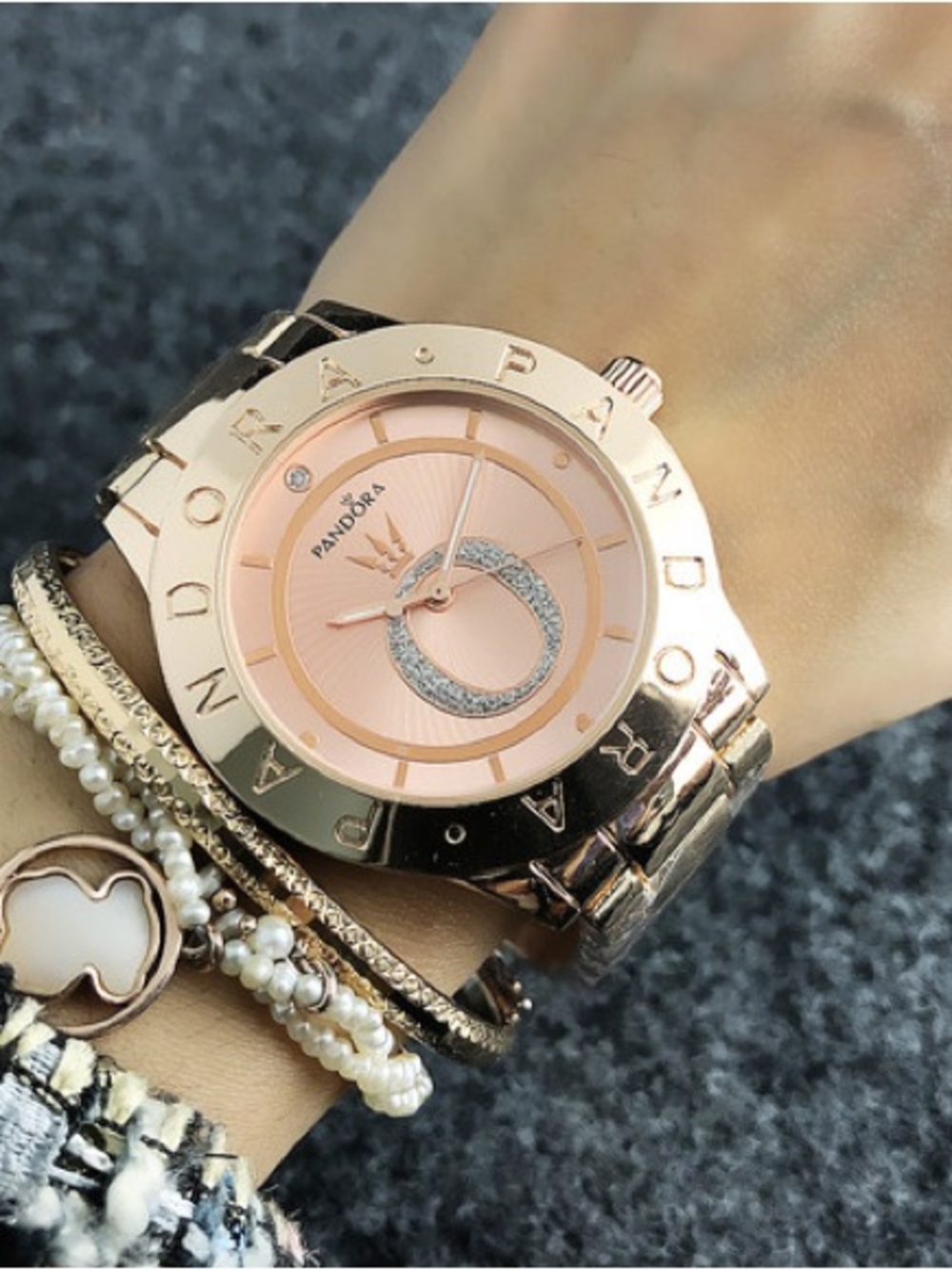 Pandora Rose Gold and Pink Women's Bracelet Watch